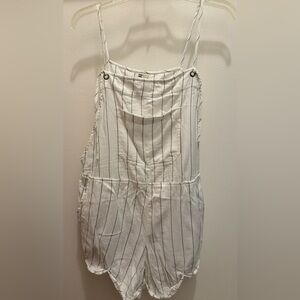 Billabong Striped Romper - Size Large, Color White